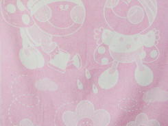 Одеяло детское байковое 100х140 АРТ: Букашка (цвет розовый)