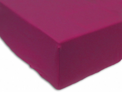 Простыня на резинке трикотажная 120х200 / оттенки темно-розового